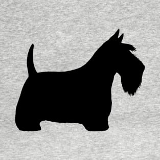 Scottish Terrier Dog Breed Silhouette | Black Scottie Dog T-Shirt